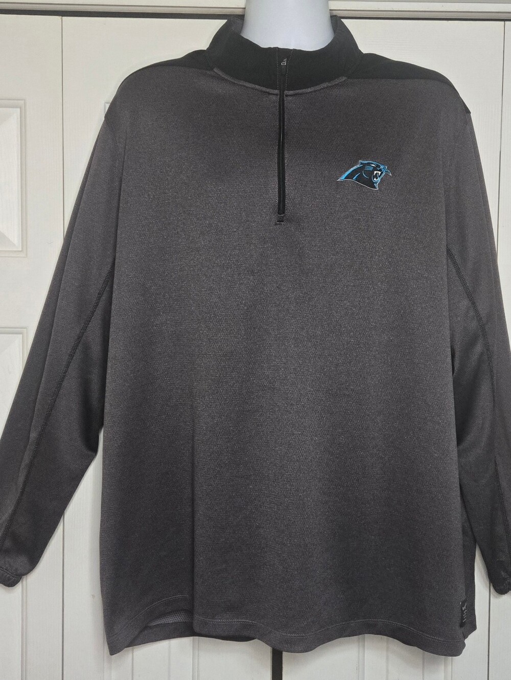Nike Golf Dri Fit Carolina Panthers 1/4 Zip Pullover Gray Mens 3XL NFL Jacket - Picture 11 of 11